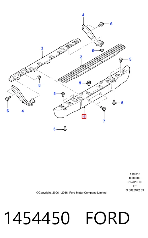 Parachoques trasero para Ford Ranger ET