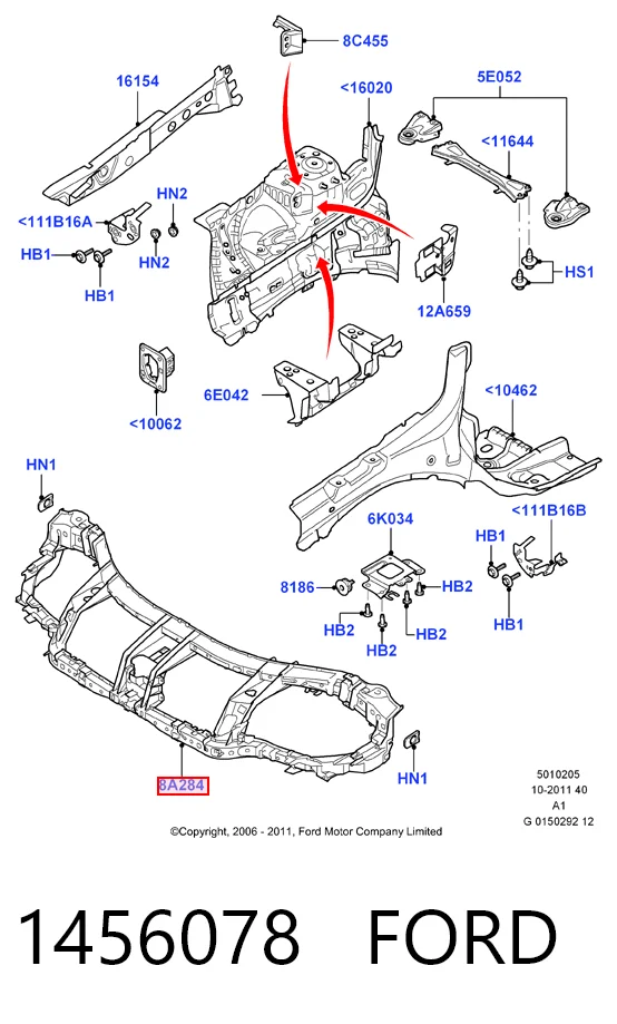 Soporte de radiador  Ford Mondeo IV