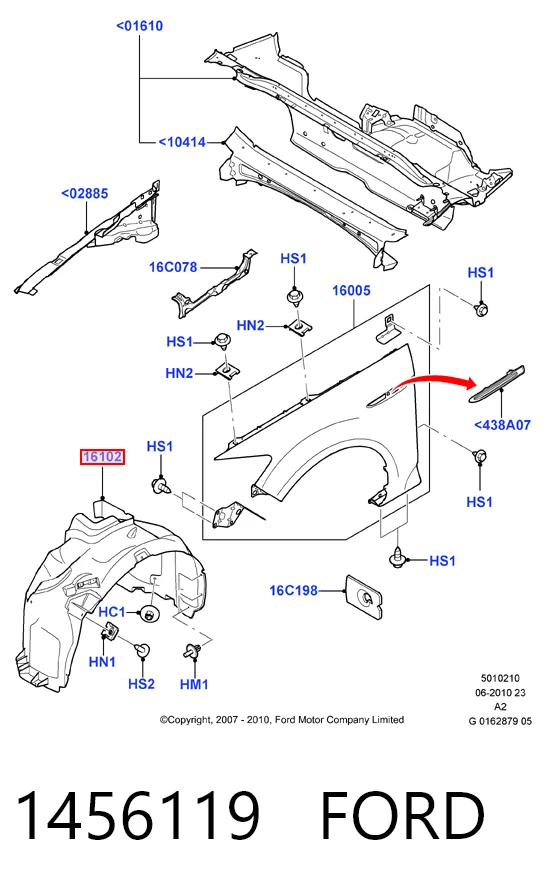 Paso de rueda Ford Mondeo IV (CA2)