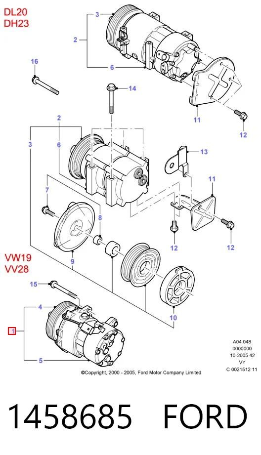 1458685 Ford Compresor climatizador