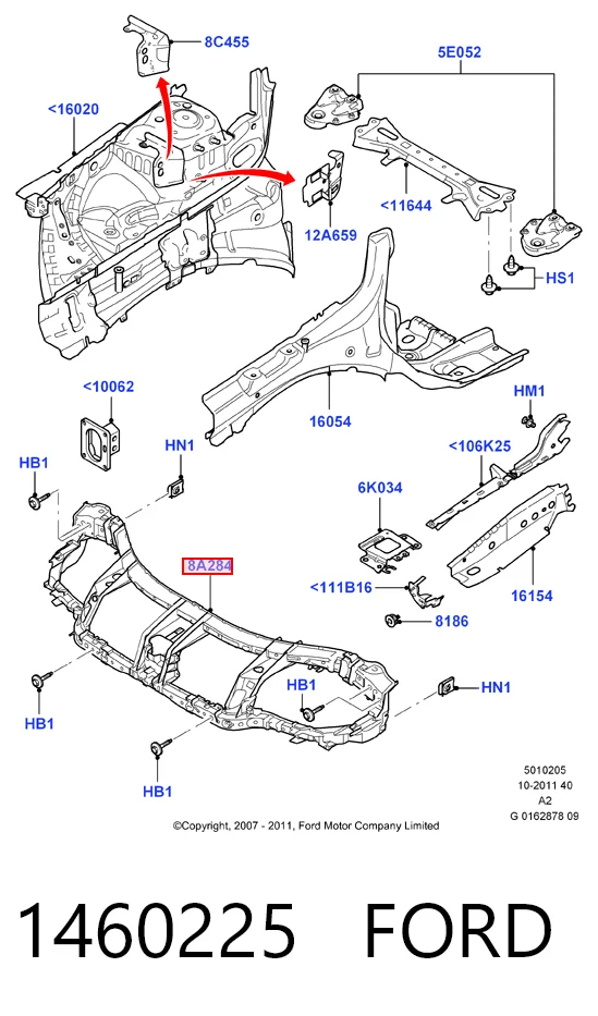 Soporte de radiador completo (panel de montaje para foco) para Ford Mondeo IV CA2