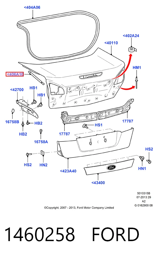 Amortiguador de maletero Ford Mondeo IV desde 12,63 €