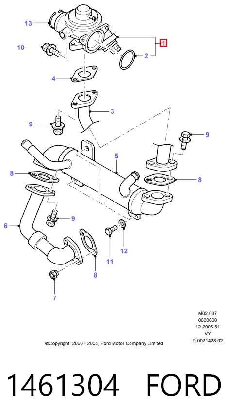 1461304 Ford Válvula EGR