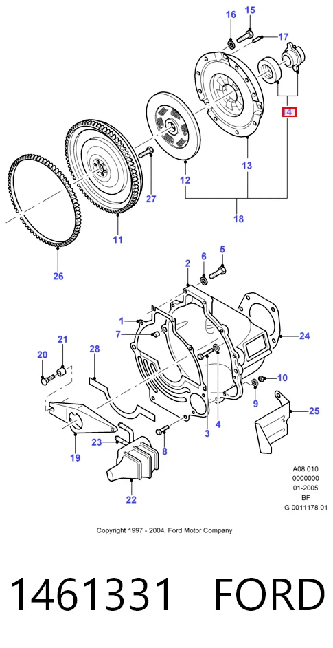 Collarin de embrague Ford Sierra I