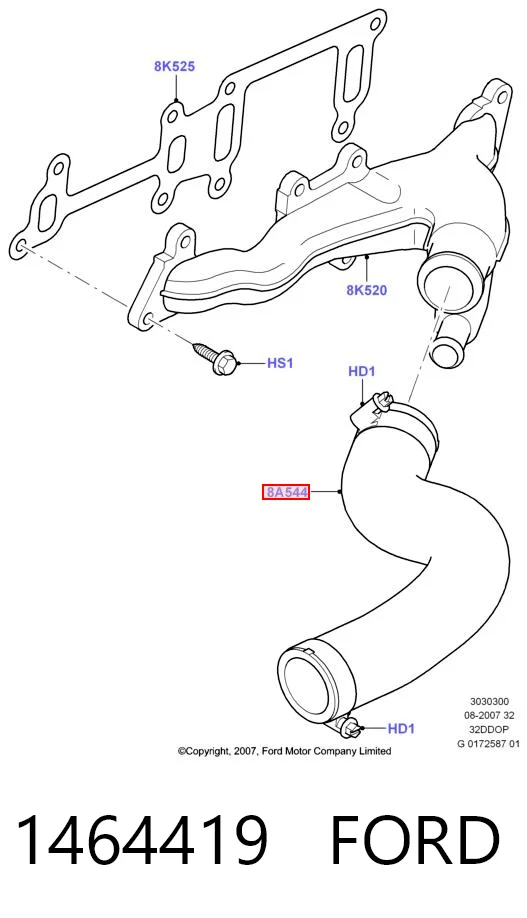 Manguito de radiador para Ford Transit  (V347/8)