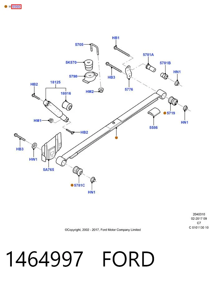 Ballestas de suspensión trasera Ford Connect  (2002-2013)