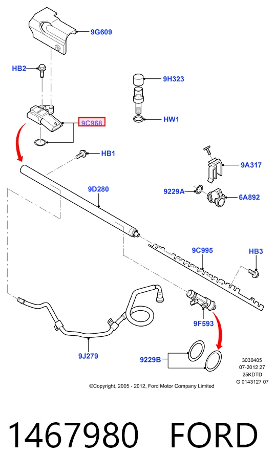 Comprar Sensor de presión de combustible Ford Kuga I CBV
