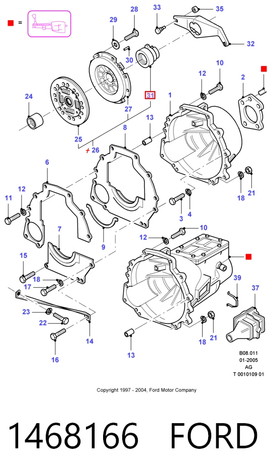 Cojinete embrague para Ford Sierra I GBC