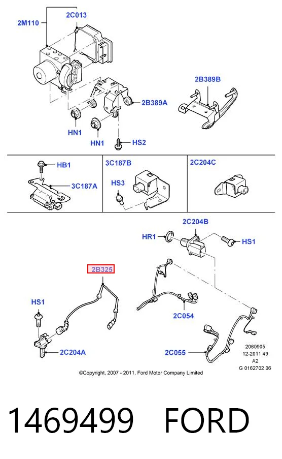 1469499 Ford Cable del sensor ABS delantero