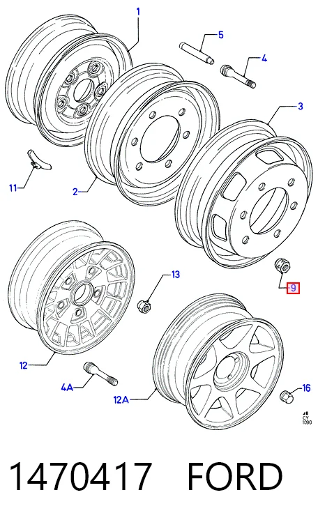 Tuercas de rueda Ford Transit  (V)