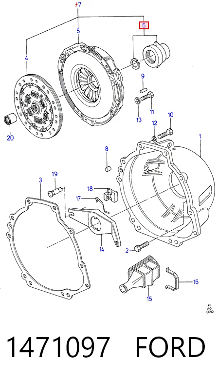 Cojinete de desembrague Ford Sierra I hatchback (GBC) (1982 - 1987) precio, desde 19,06 EUR