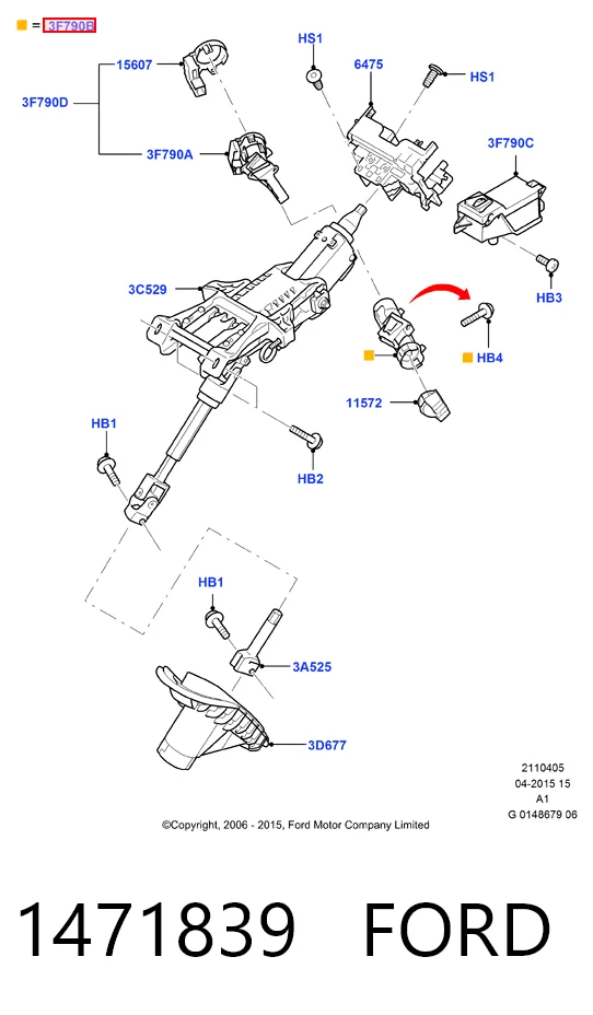 Interruptor de encendido para Ford Focus II DA, HCP, DP