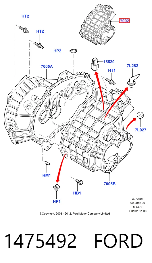 Transimisión manual Ford Connect TOURNEO bus (PU2) (2002 - 2013) precio, desde 232,32 EUR