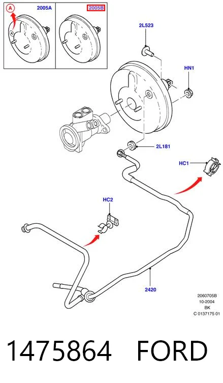 Servofreno Ford Fiesta Mk5 hatchback (JH, JD) (2001 - 2008) precio, desde 37,75 EUR