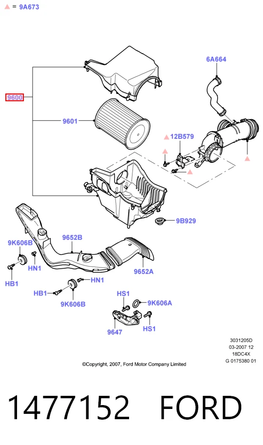 Caja del filtro de aire Ford Kuga I SUV (CBV) (2008 - 2012) precio, desde 58,08 EUR
