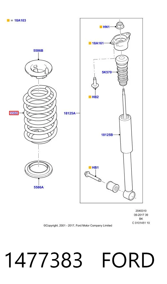Comprar Muelle trasero Ford Fiesta   a bajo precio