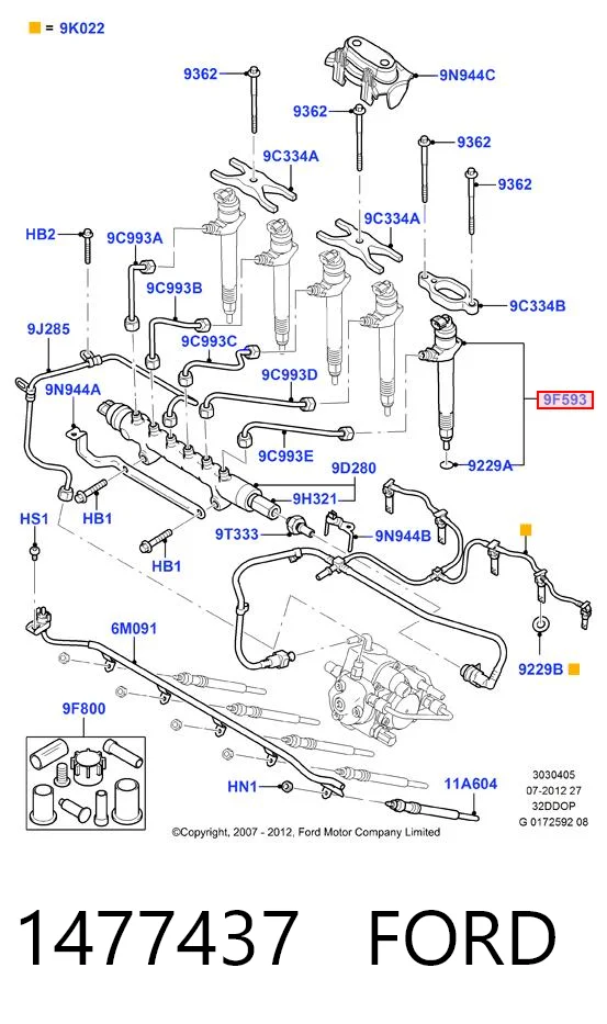 1477437 Ford Inyector de combustible