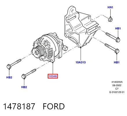 1478187 Ford Alternador de coche
