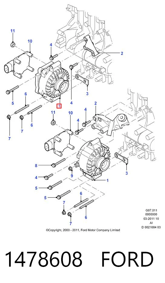 1478608 Ford Alternador de coche