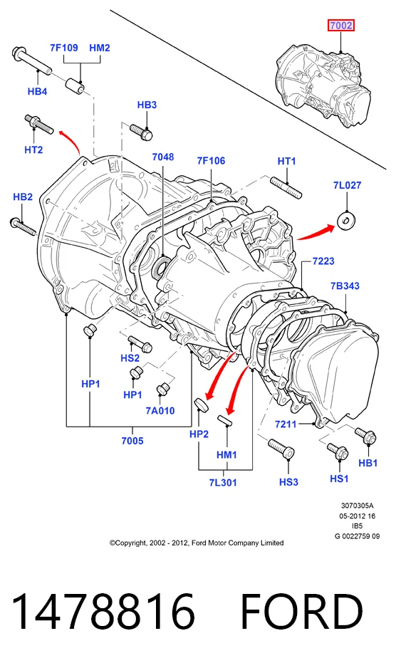 Caja de cambios mecánica para Ford Ka  RBT