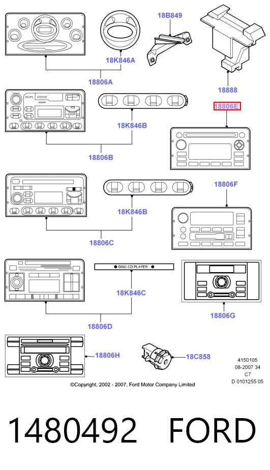 Radio para Ford Connect TC7