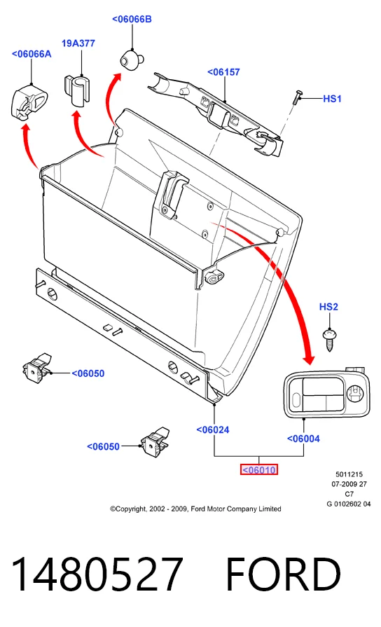 Comprar Guantera Ford Connect  TC7 a bajo precio