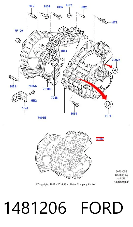 Transimisión manual para Mazda 3  BK12