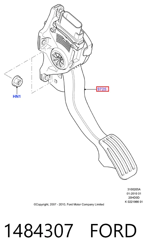 Potenciómetro pedal acelerador Ford Galaxy II CA1 monovolumen (WA6) (2006 - 2015) precio, desde 45,01 EUR