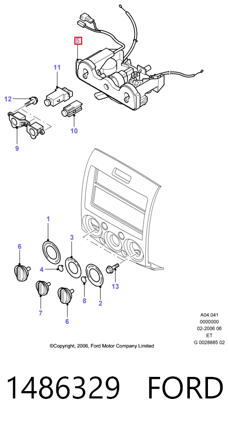 Unidad de control aire acondicionado para Ford Ranger ET