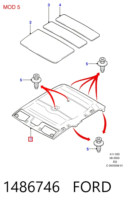 Comprar Guarnecido de techo Ford Ranger  EQ a bajo precio
