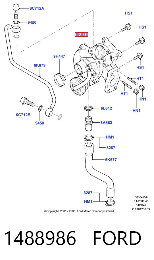 Turbo para Mazda 2  (DY)