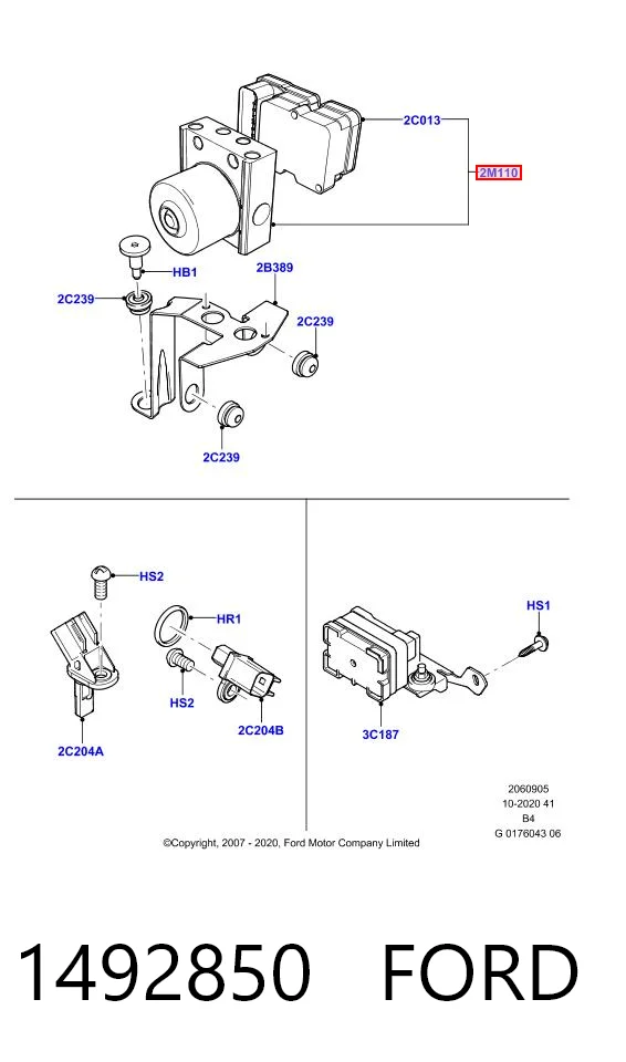 Unidad de control ABS hidráulico para Ford Focus II DB, FCH, DH