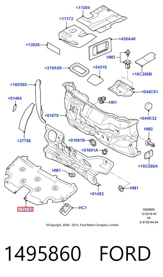Comprar Aislamiento acústico del capó Ford C-Max  DM2 a bajo precio