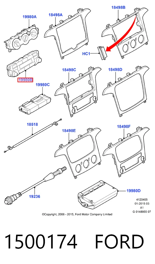 Módulo de modos de calefacción/aire acondicionado Ford Galaxy II CA1 monovolumen (WA6) (2006 - 2015) precio, desde 42,11 EUR