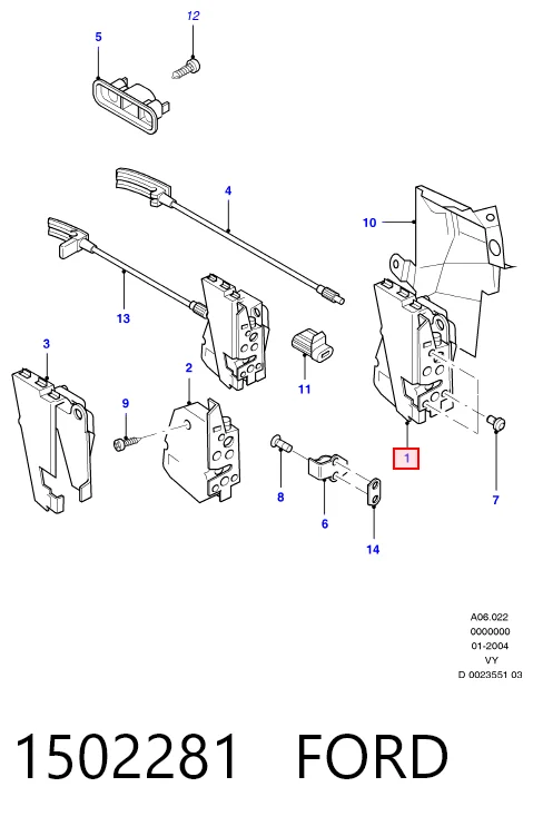 Cerradura para Ford Galaxy WGR