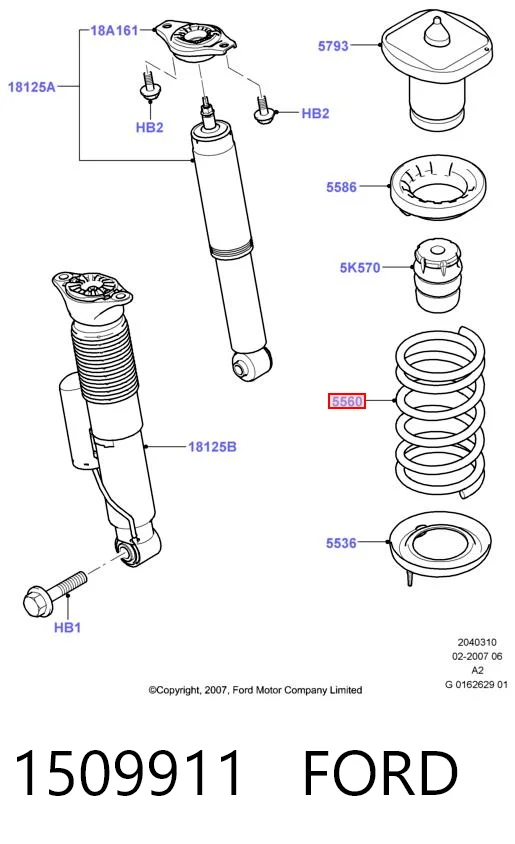Comprar Muelle trasero Ford Mondeo IV CA2 a bajo precio