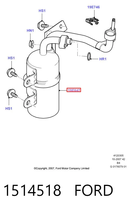 1514518 Ford Filtro deshidratante aire acondicionado