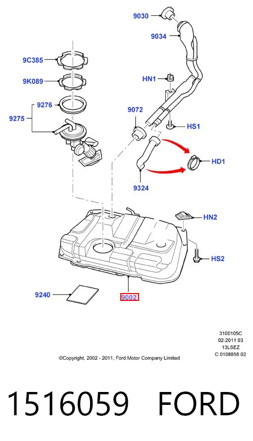  Depósito de gasolina Ford Ka 