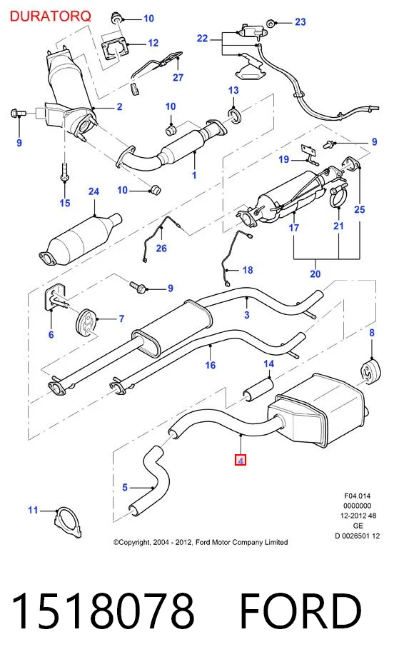 1518078 Ford Silenciador trasero