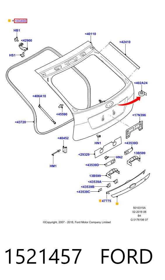 Comprar 32059515 Polcar Tirador de puerta de maletero exterior