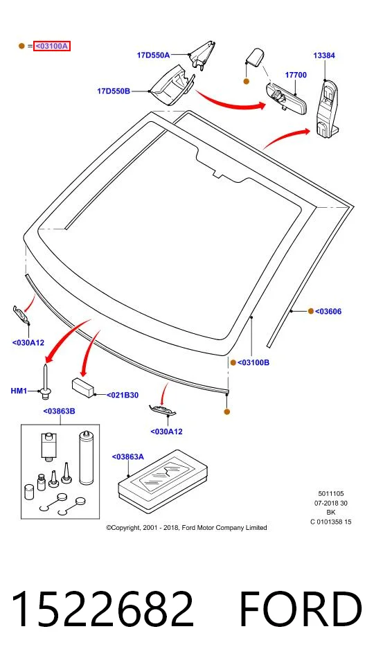 Parabrisas para Ford Fiesta JH, JD