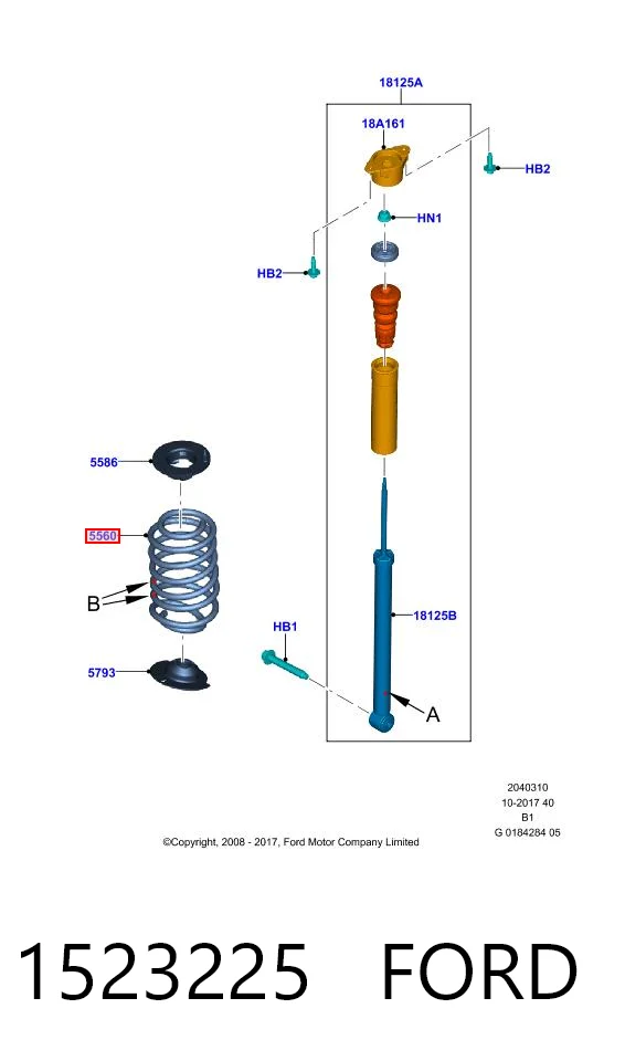 Comprar Muelle trasero Ford Fiesta VI CB1 a bajo precio