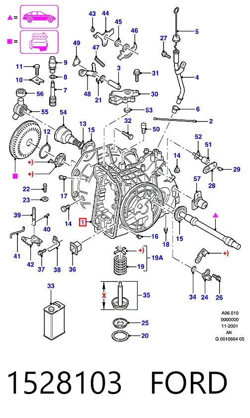 Caja de cambios automática para Ford Mondeo B4Y