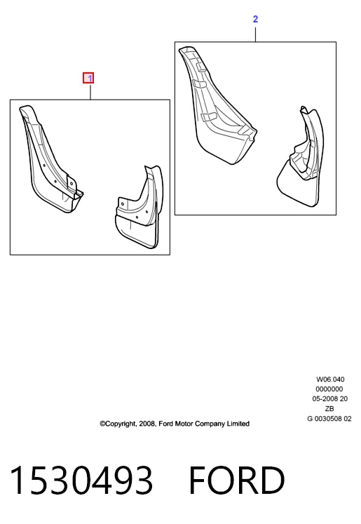 Faldillas delanteras Ford Kuga I (2008-2012)