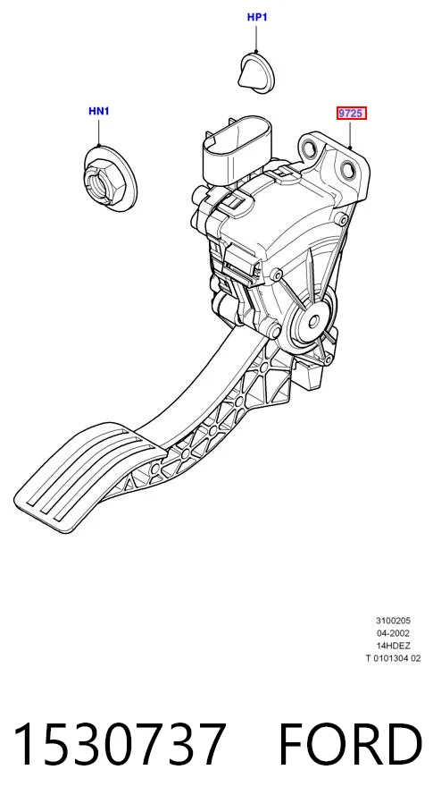 Comprar 2S619F836AA Mazda Pedal del acelerador