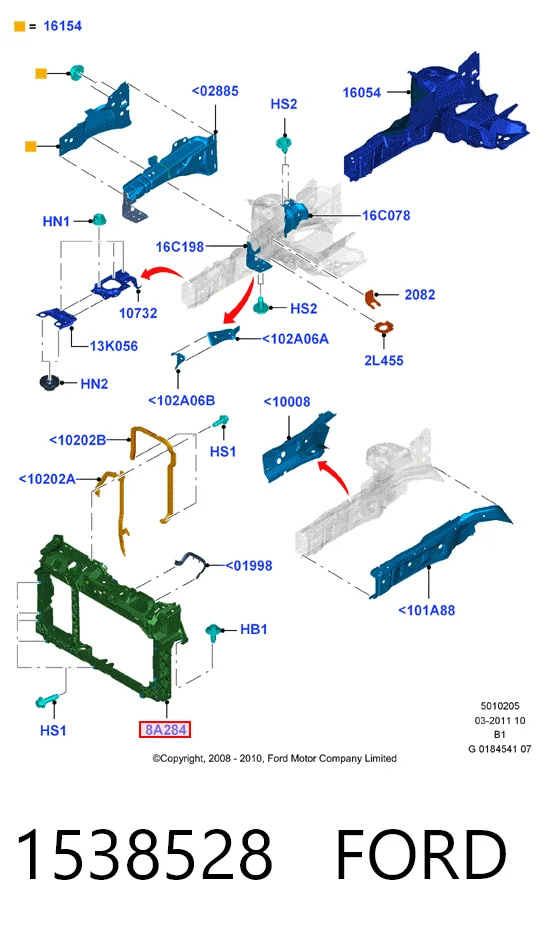Comprar Panel de soporte del radiador y montaje de faros Ford Fiesta VI CB1 a bajo precio