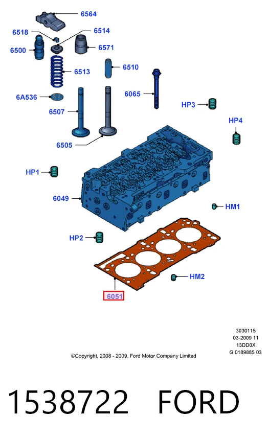 Empaquetadura de culata para Opel Corsa E X15