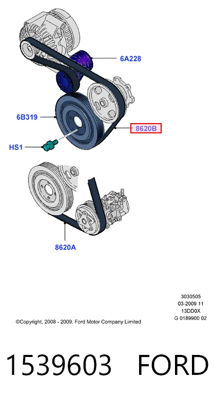 Correa alternador para Volvo XC40 (536)