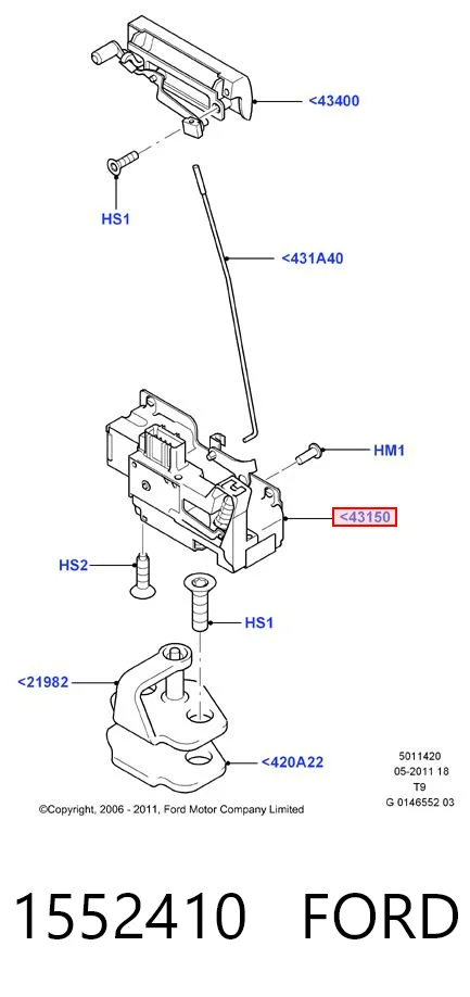 1552410 Ford Refrigeración del motor