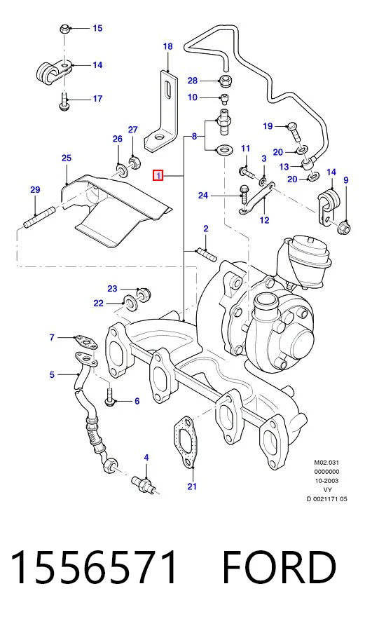 Turbocompresor 1556571 FORD